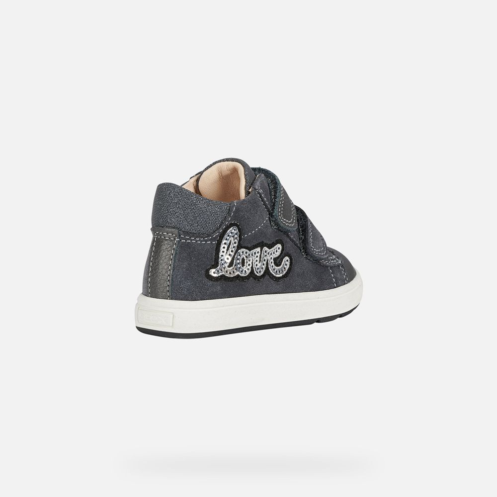 Geox Bebek Spor Ayakkabı Koyu Gri - Biglia Girl - LUG-674805